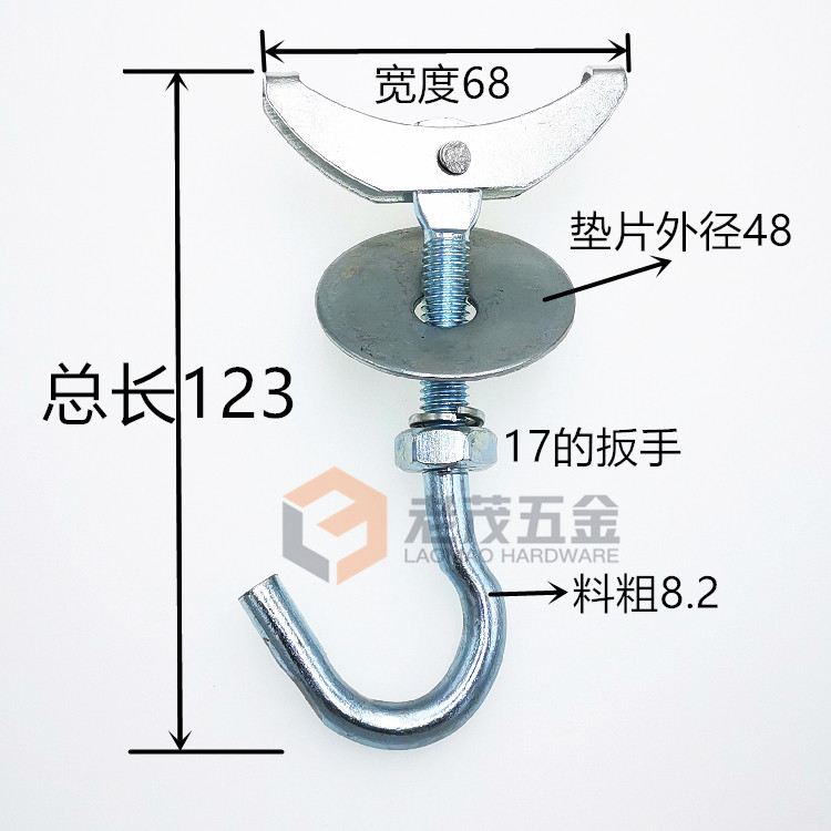 Promotional prefabricated board cement board hollow floor slab hanging ceiling fan lamp hook hanging electric fan flower basket ceiling expansion screw