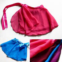 Children's lace-up dance dress children's ballet dress girls chiffon gauze skirt half-length silk dance gauze dress