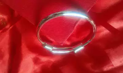 Glossy silver bracelet women's classic simple Guizhou handmade inheritance sterling silver 999 ancient silver bracelet shake sound net red model