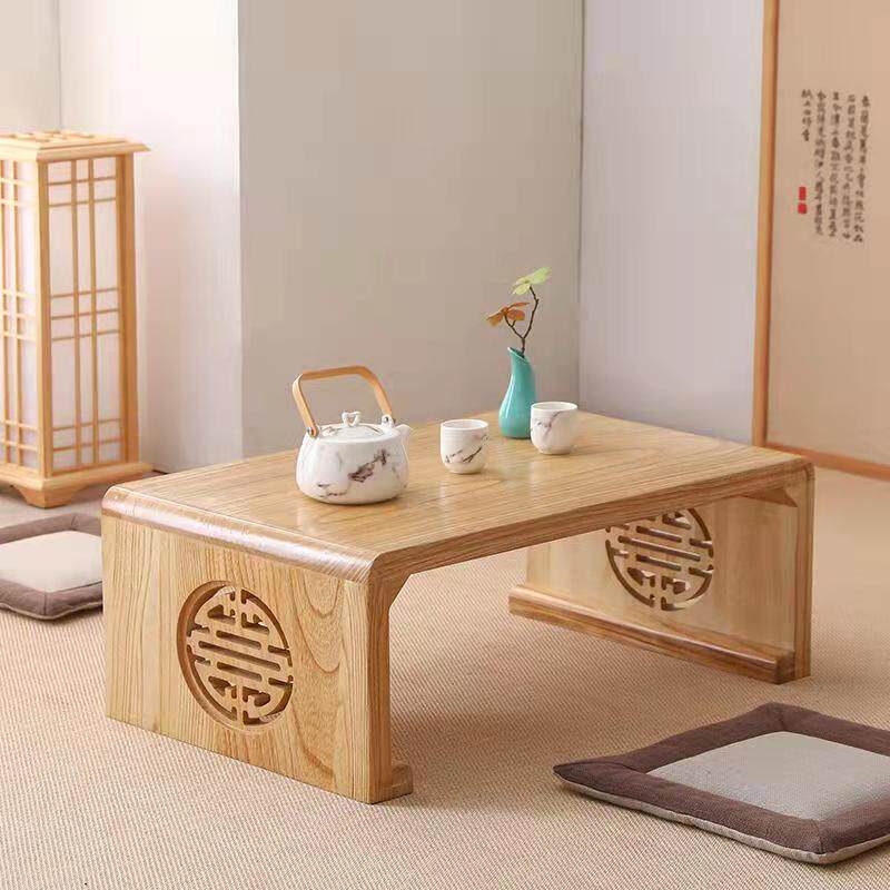 Solid wood coffee table low table Japanese tatami tea table bay window small table small coffee table low table kang table balcony kang table