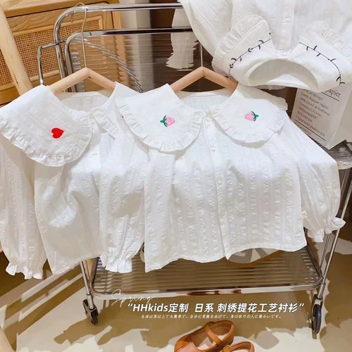 Мультяшный мегафон, весенняя рубашка, с вышивкой