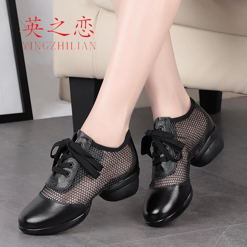英之恋 Летние туфли, танцующая спортивная обувь, коллекция 2023, мягкая подошва, из натуральной кожи