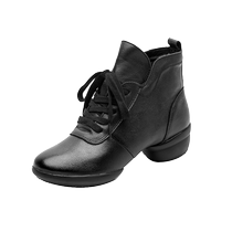 English Love 2024 Spring New Genuine Leather Dance Shoes Women Soft-bottom Modern Sailors Dancing Shoes Womens Square Dance Womens Shoes