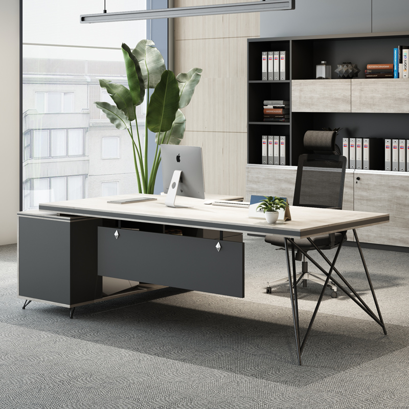 Hangzhou desk single simple modern boss desk industrial style office furniture president desk manager supervisor desk