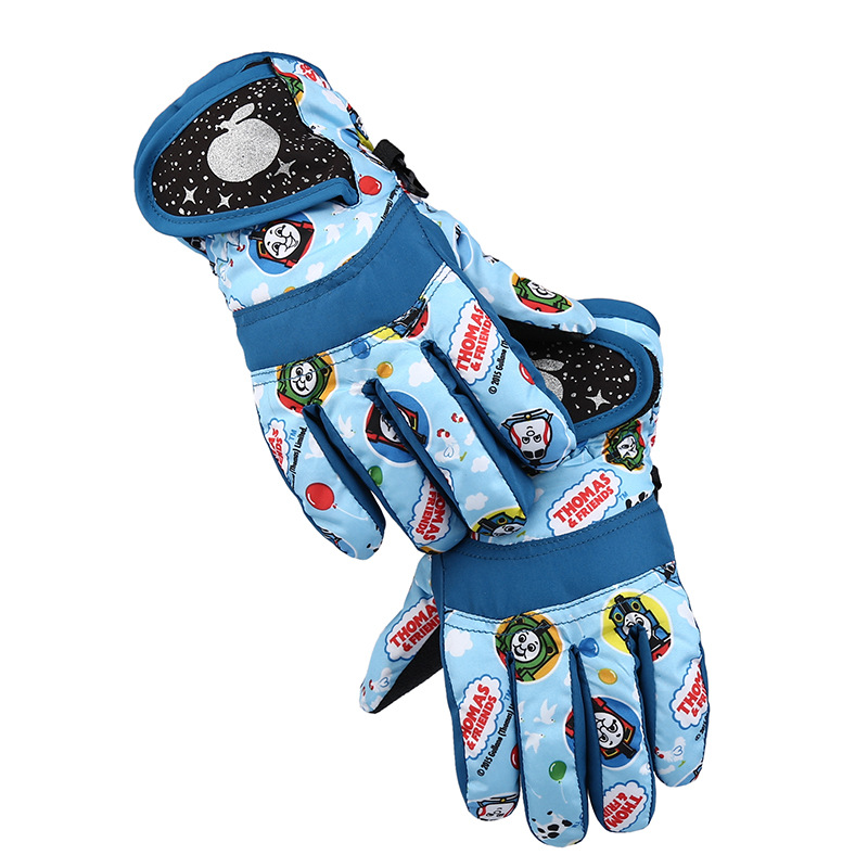 Găng tay trượt tuyết trẻ em Găng tay bông trẻ em Găng tay không thấm nước windproof Găng tay cô gái Găng tay nam găng tay vải bảo hộ