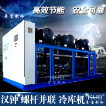 Hanbell Fusheng 50HP screw machine 500 cubic refrigerated refrigeration-18 degrees frozen logistics cold storage transit storage equipment