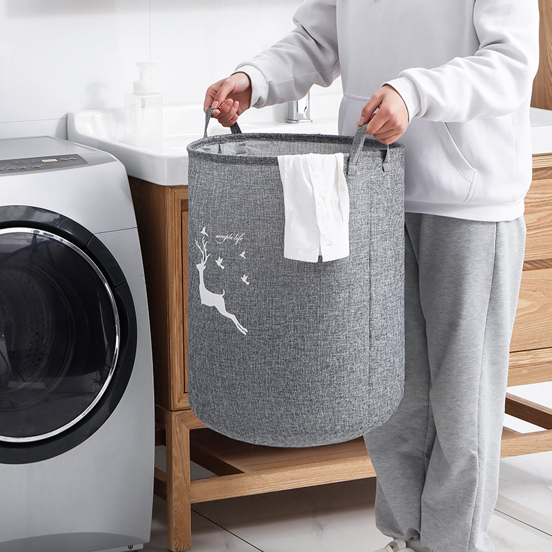 Bathroom waterproof dirty clothes containing barrel household mouth basket Folding frame Dirty Laundry Basket Nordic Dormitory Dirty Laundry Basket