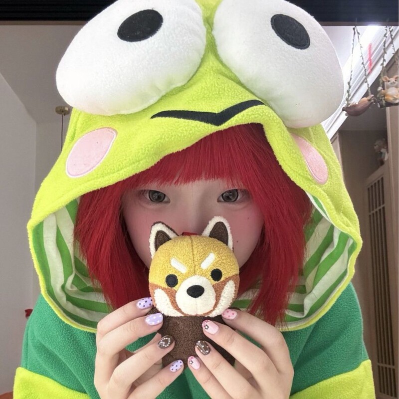 Furry and Super Cute Green Frog Onesie with Frog Claw Cuffs, Cute Casual Warm Home Wear Big-Eyed Frog Pajamas