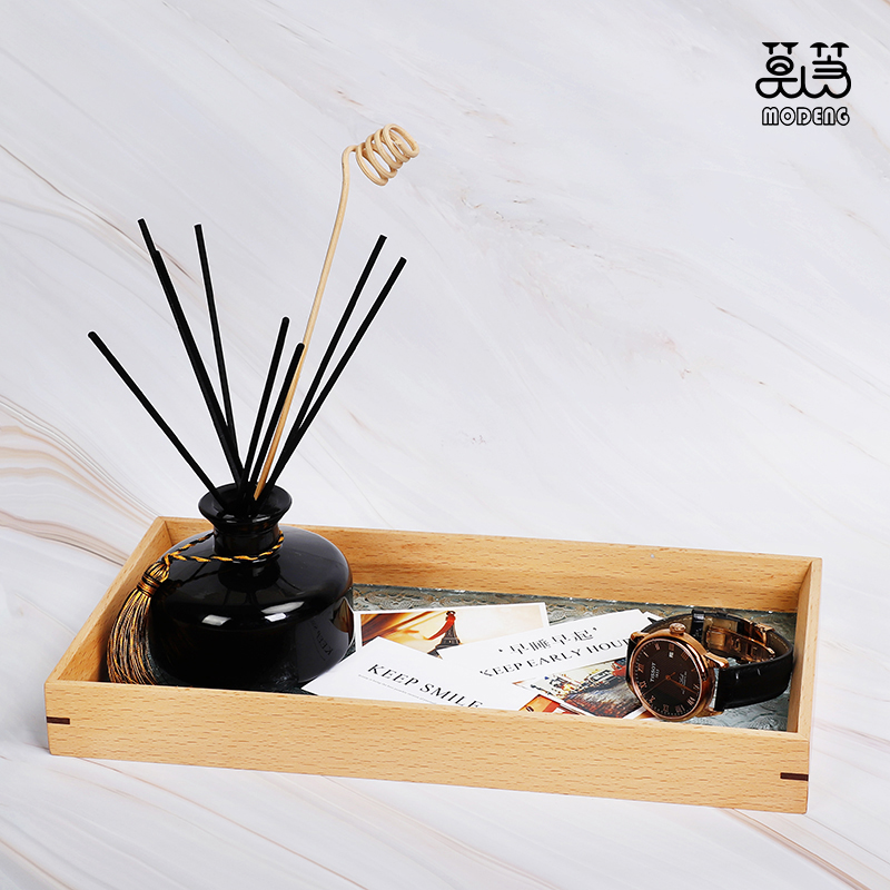 Solid wood tray key sundries storage box into the door creative storage rack porch living room desktop cosmetics storage shelf