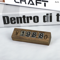 Solid wood price display card table card small table card goods price tag price tag digital price tag desktop small table card