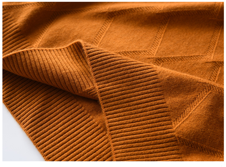 Mùa thu và mùa đông áo len cashmere mới cho nam áo len cổ tròn lỏng màu rắn đan áo len đáy quần nam kinh doanh đích thực shop đồ nam cao cấp