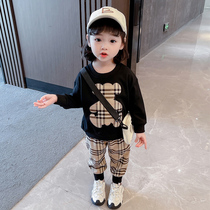 Girl autumn suit 2021 New Bear Net red female baby children tide childrens fashion spring and autumn