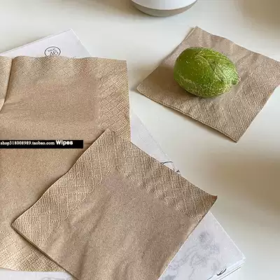 Square log napkin 100 INS props Environmental Paper towels cafe special paper