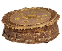 Buddhist supplies worship pad worship Buddha pad big head futon thick lotus flower solid wood kneeling pad home Biden head pad