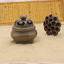 Antique pure copper Ruyi furnace agarwood incense oven retro copper furnace pure copper sandalwood stove home Buddha incense lavender ornaments