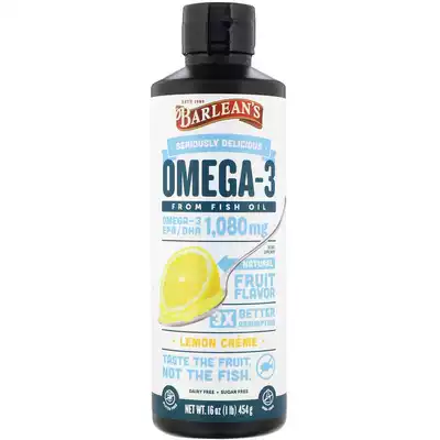 American Barleans Omega Swirlomega -3 fish oil lemon flavor 454g