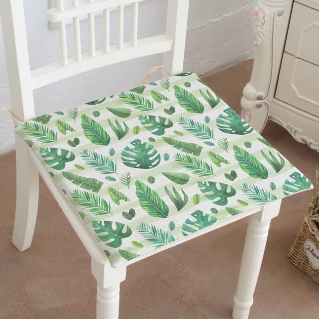 Mùa hè vẽ tay cây bông và vải lanh thoáng khí đệm đệm sofa đệm chống trượt bọt biển ghế ăn đệm bộ thảm trải ghế gỗ cao cấp dày không trơn
