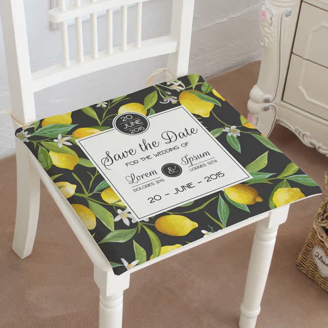 Mùa hè chanh bông và vải lanh thoáng khí đệm đệm ghế sofa đệm chống trượt bọt biển ăn ghế đệm đệm cho ghế gỗ
