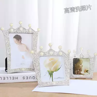 3 inch 4 inch 6 inch 7 inch crown metal wash photo with photo frame European Pearl table wedding photo frame gift