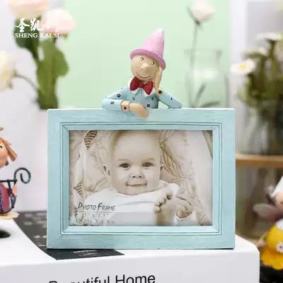 5-inch 6-inch Korean version of multi-color personality creative fresh and simple vertical pendulum frame resin table photo frame