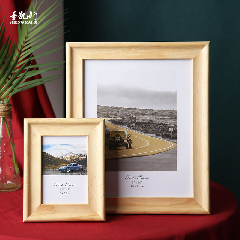 5 inch 6 inch 7 inch 8 inch 10 inch 12 inch solid wood pine business photo frame table with wash photo desktop decoration simple