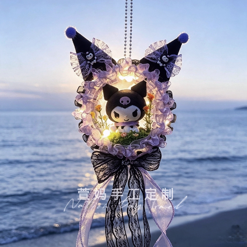 New Finished Product Kuromi Luminous Portable Lantern Children's Lantern Mid-Autumn Festival Handmade Lantern New Finished Product Kuromi Luminous Portable Lantern Children's Lantern Mid-Autumn Festival Handmade Lantern