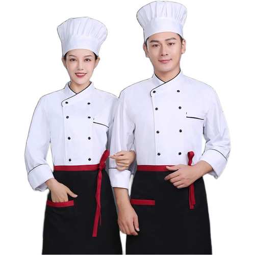 Рабочая одежда шеф-повара, длинные рукава, мужская кухня, кухонная одежда, китайские и западные рестораны, рестораны, отель, одежда высокого класса, осень и зима густо