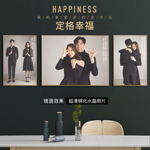 Custom wedding photos enlarge wall hanging photo frame Crystal large size family portrait Wedding photos Bedroom bedside photo production