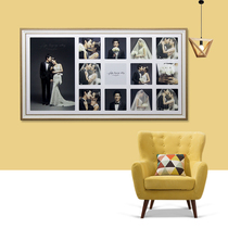 Wedding photo custom photo frame wall hanging enlarged photo making photo studio combination Family portrait Childrens photo wall palace grid frame