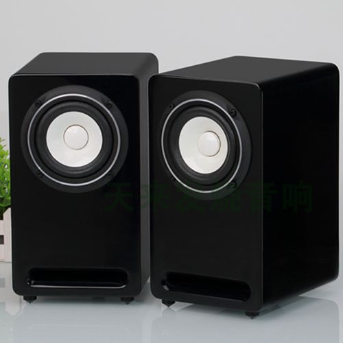 Japan 4-inch full-frequency listening sound box Fuji unit HIFI Fever Fever Passive Tabletop Labyrinth Speaker Piano Baking Varnish