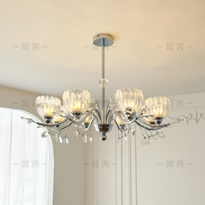 Jianrui French-Style Chandelier for Living Room, Hall Crystal Chandelier, Bauhaus Chandelier, High-End Dining Room Chandelier, Lily of the Valley Chandelier Jianrui French-Style Chandelier for Living Room, Hall Crystal Chandelier, Bauhaus Chandelier, High-End Dining Room Chandelier, Lily of the Valley Chandelier