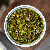 Chongqing taste burning green pepper sauce chili sauce Next meal homemade farmhouse Sichuan chopped chilli mixed pasta deity