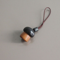 蘑菇嘎乌盒楞严咒心经大悲咒挂件项链钥匙扣可拧开把完件黑檀非酸