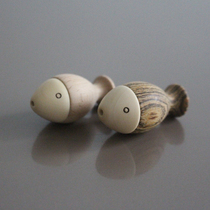 年年有鱼实木鱼吊坠把挂件摆件钥匙扣毛衣链随身香薰精油瓶扩香木