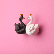 Swan Fridge Sticker Wedding New House Decoration Arrangement Shuangxi Solid Magnetic Patch Festive Send People Gift Magnetic Sticker Magnetic Buckle