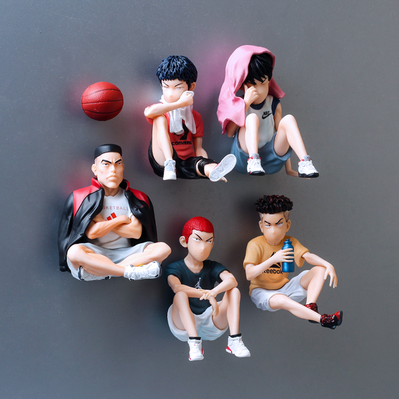 Meow II New slam dunk refrigerator stickers Japanese 3D cartoon animation creative home decoration magnetic stickers