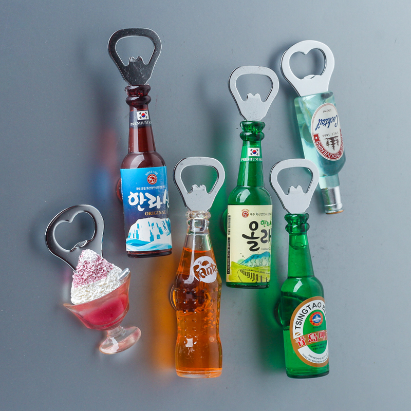 ins creative beer bottle opener screwdriver refrigerator sticker magnetic sticker famous painting Net red bottle opener home decoration