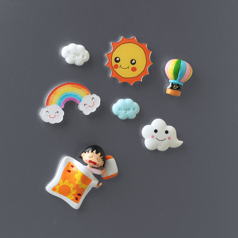 New Pint Japan Cute Tune Leather Pill Girl cover Quilt Fridge Stick magnet Magnet Cartoon Cute Solid magnetic buckle