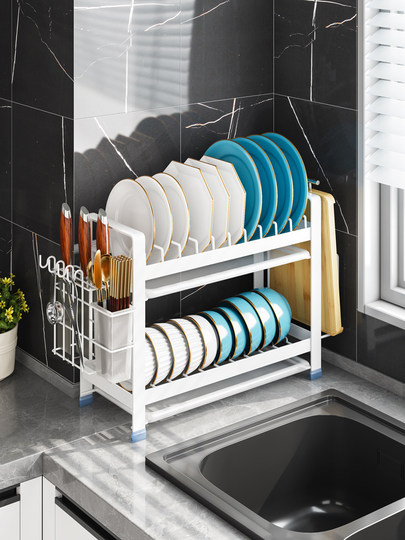 Bowl and plate storage rack kitchen storage rack narrow small window sill bowl and plate drain rack multi-function bowl and chopstick storage box bowl cabinet