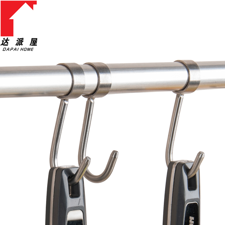 Dpai House 304 Stainless Steel Wearing Pipe Hook Kitchen Rack Kitchen Shelve Kitchen Shelve wall-mounted fit 19MM Tube with tube holder