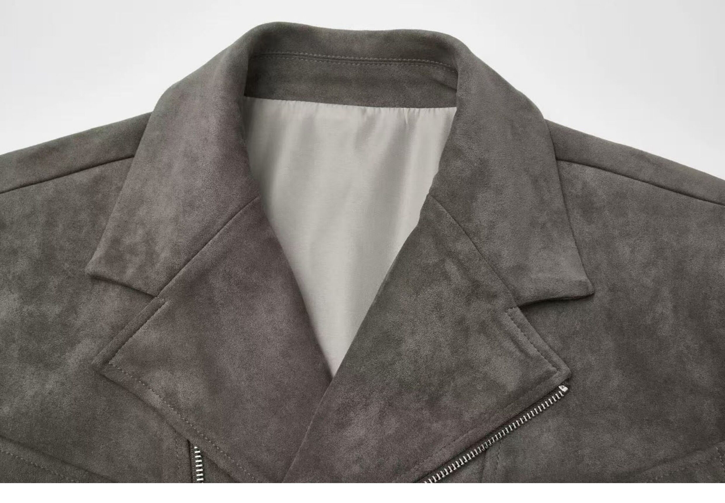 TAICHIISM Studded Boxy Suede Jacket