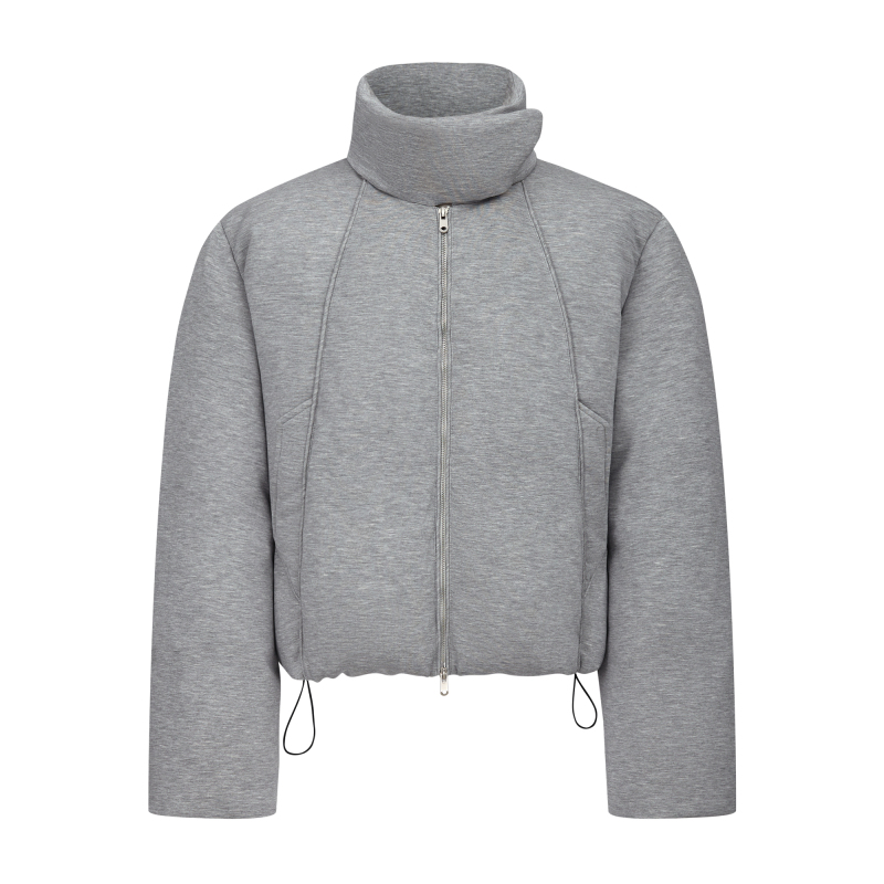 Taichiism Retro Soft Air Layer “G9” Harrington Scarf Hoodie White Duck down 300g down Jacket