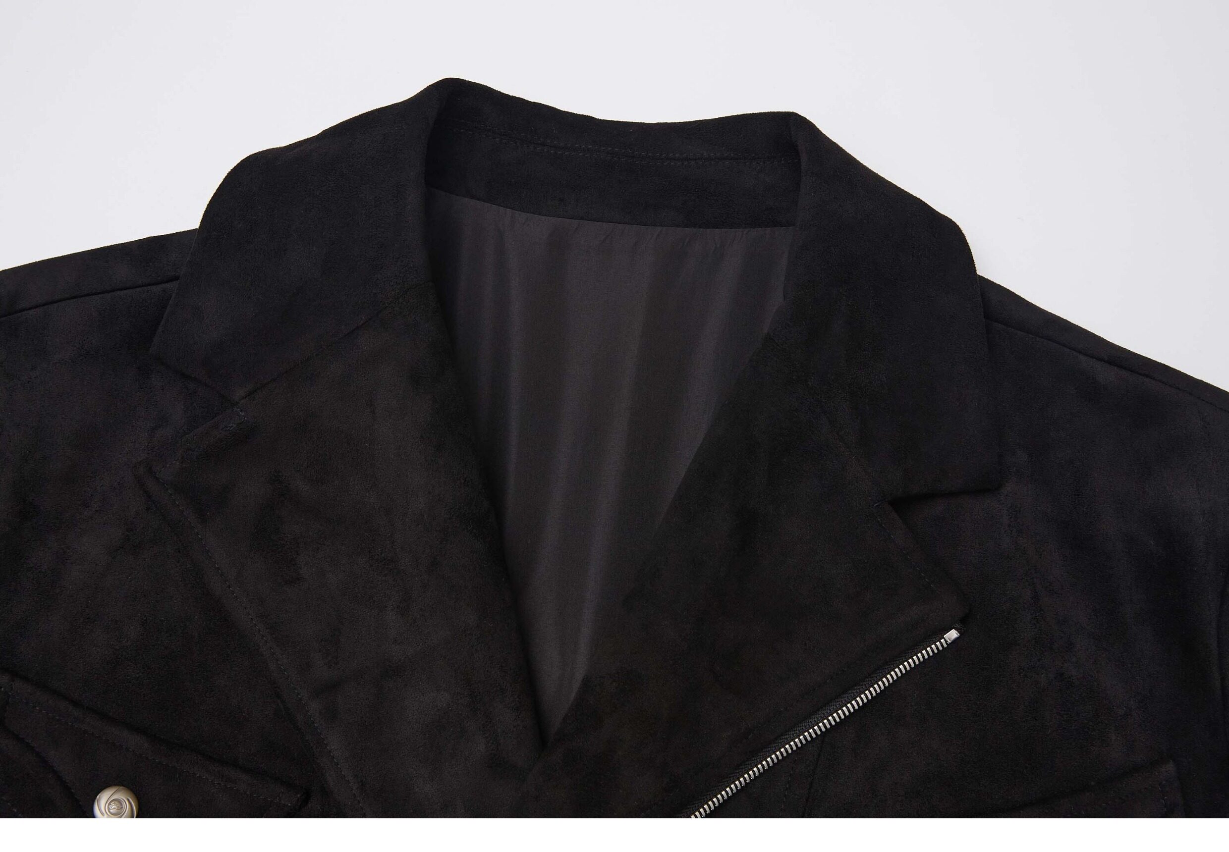 TAICHIISM Studded Boxy Suede Jacket