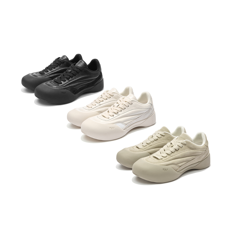 Taichiism New Leather Curved Loafers Height-Increasing Casual Sports Sneakers Thick-Soled Large-Toe Casual Shoes