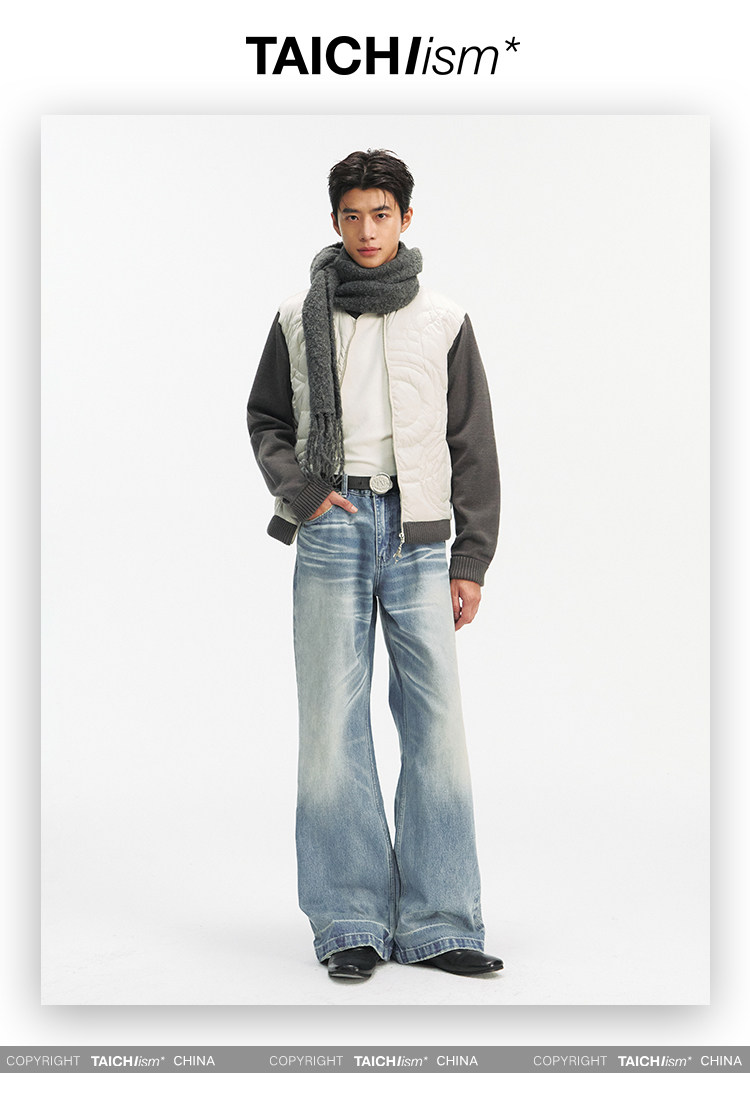 TAICHIISM 131g Wool-Blend Knit Paneled Down Slim Jacket