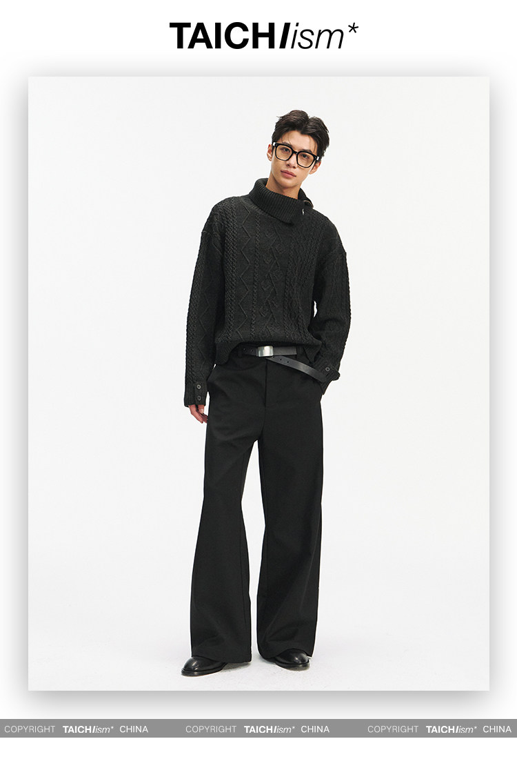 TAICHIISM Cable-Knit Turtleneck Sweater