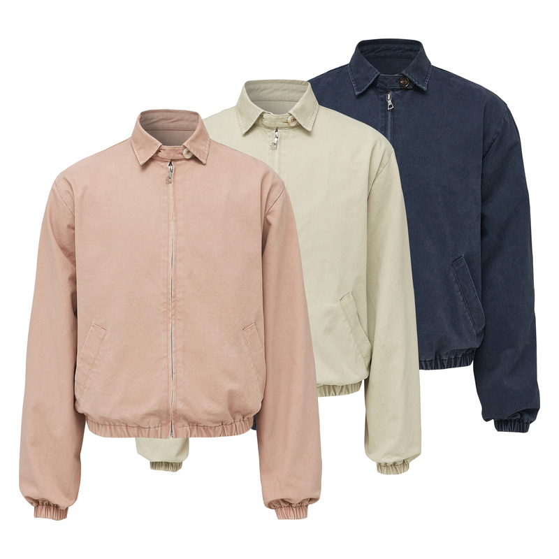 Taichiism “Rainbow Party” Spring Minimalist Harrington Candy Color Washed Workwear Jacket