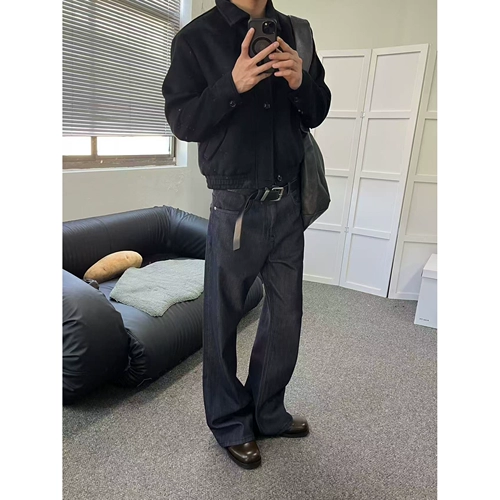 TAICHIISM Прямые брюки BOOTCUT подчеркивают вашу фигуру, универсальные джинсы CLEANFIT в стиле «старые деньги» из сырой коровы весом 12 унций.