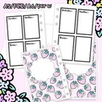 Bring Q] Weekly Plan original European and American account replacement Gillio inner page perw loose leaf exotic flower A6 inner core