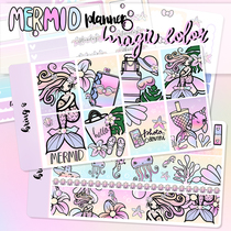 Bring Q] original kits mermaid series ins European and American style plan hand tent ec sticker hp decoration